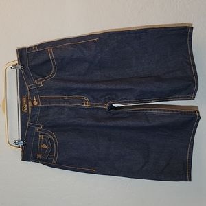 VIBES PREMIUM Denim Jean Shorts w Flap Button Back Pockets 38